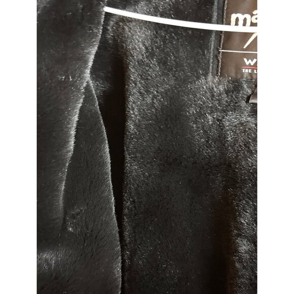 MAXIMA Leather Coat by Wilsons Leather Expert w/ Hooded - Picture 3 of 3